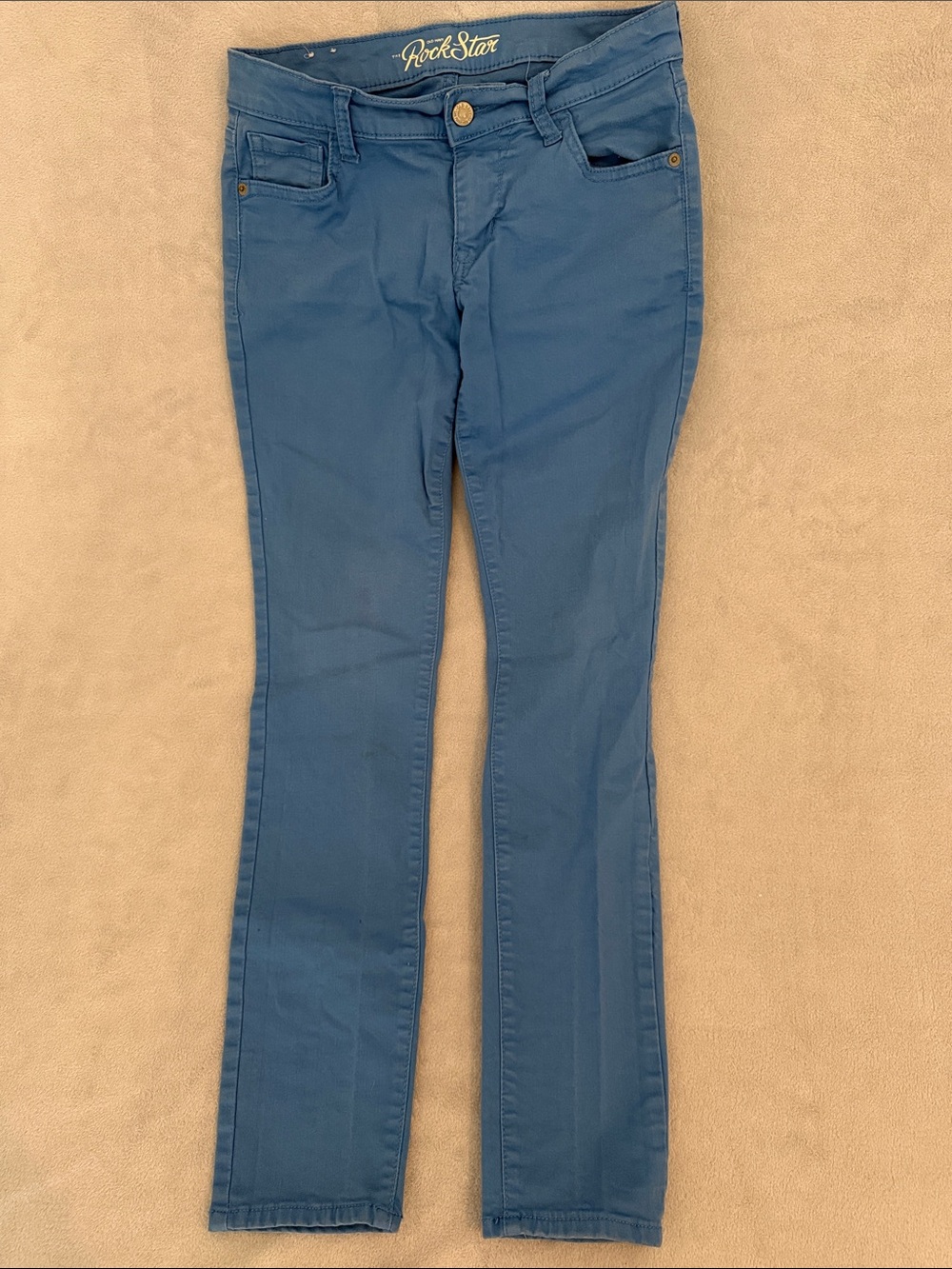 Old Navy Women's Straight-Leg Jeans in Slate Blue
